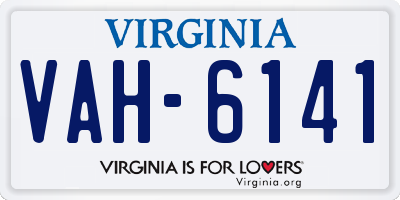 VA license plate VAH6141