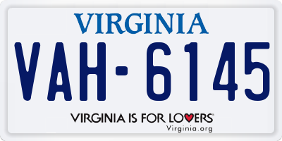 VA license plate VAH6145