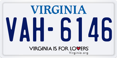 VA license plate VAH6146