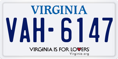 VA license plate VAH6147
