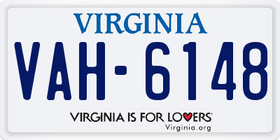 VA license plate VAH6148