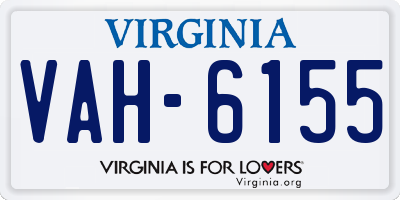 VA license plate VAH6155