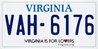 VA license plate VAH6176