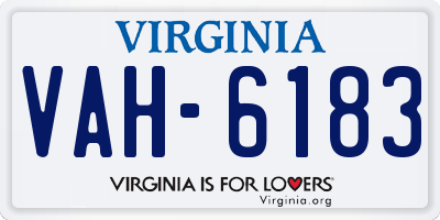 VA license plate VAH6183