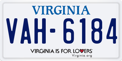 VA license plate VAH6184