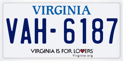 VA license plate VAH6187