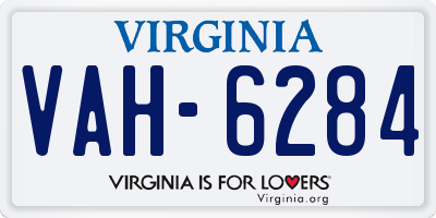 VA license plate VAH6284