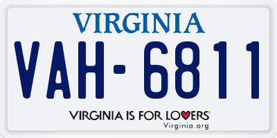 VA license plate VAH6811