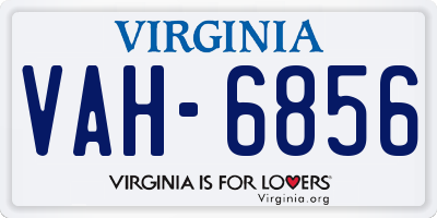 VA license plate VAH6856