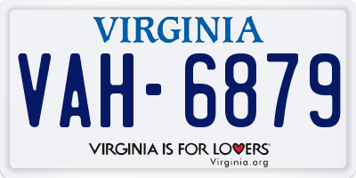 VA license plate VAH6879