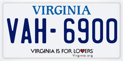 VA license plate VAH6900