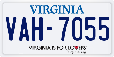 VA license plate VAH7055