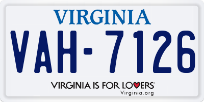 VA license plate VAH7126