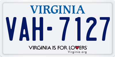 VA license plate VAH7127