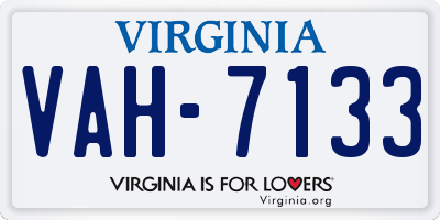 VA license plate VAH7133