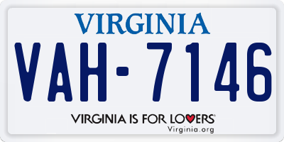 VA license plate VAH7146