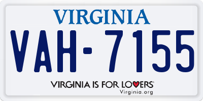 VA license plate VAH7155