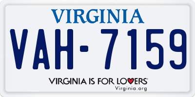 VA license plate VAH7159
