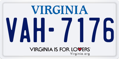VA license plate VAH7176
