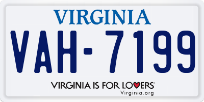 VA license plate VAH7199