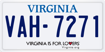 VA license plate VAH7271