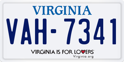 VA license plate VAH7341