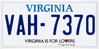 VA license plate VAH7370