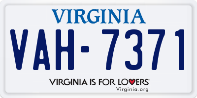 VA license plate VAH7371