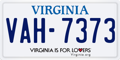 VA license plate VAH7373