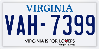 VA license plate VAH7399