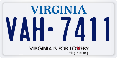 VA license plate VAH7411