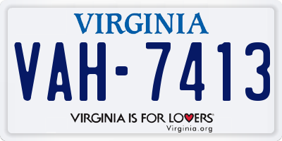 VA license plate VAH7413