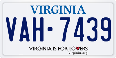 VA license plate VAH7439