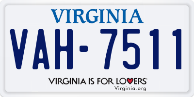 VA license plate VAH7511