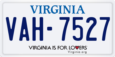VA license plate VAH7527