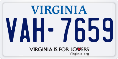VA license plate VAH7659