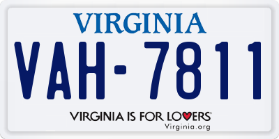 VA license plate VAH7811