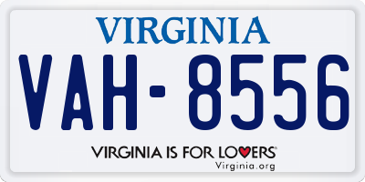 VA license plate VAH8556