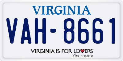 VA license plate VAH8661