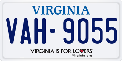 VA license plate VAH9055