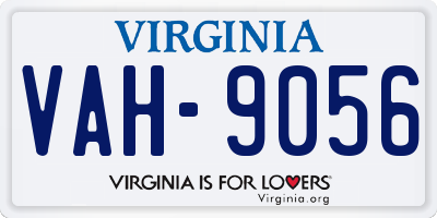 VA license plate VAH9056