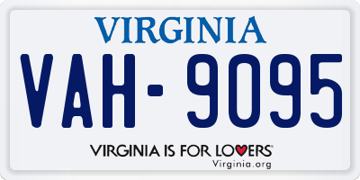 VA license plate VAH9095