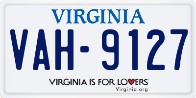 VA license plate VAH9127