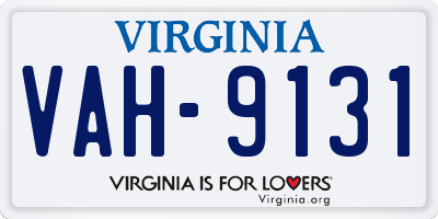 VA license plate VAH9131