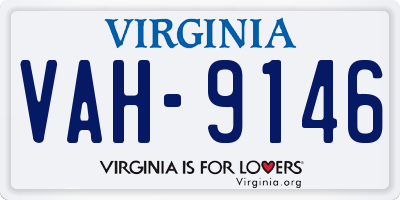 VA license plate VAH9146