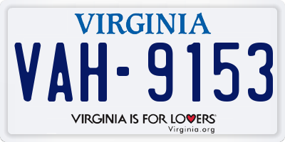 VA license plate VAH9153