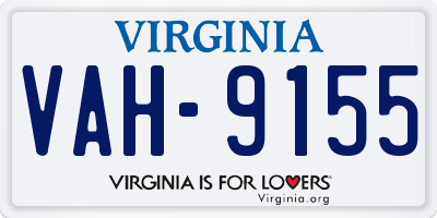 VA license plate VAH9155