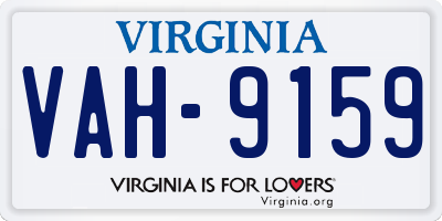 VA license plate VAH9159