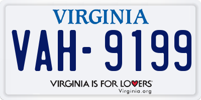 VA license plate VAH9199