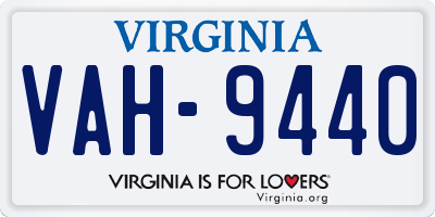 VA license plate VAH9440